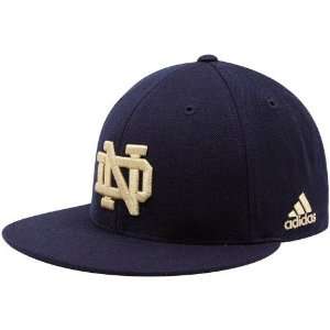 com adidas Notre Dame Fighting Irish Navy Blue Basic Logo Fitted Hat 