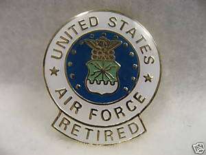 UNITED STATES Air Force Retired lapel pin Nice  NEW  