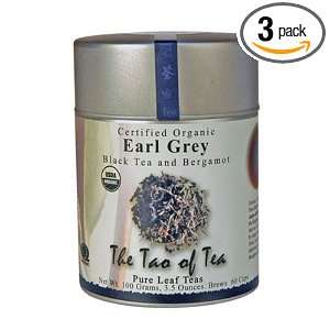The Tao of Tea, Earl Grey Black Tea, Loose Leaf, 3.5 Ounce Tins (Pack 