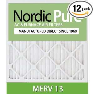   12x12x1M13 12 MERV 13 Pleated Air Condition Furnace Filter, Box of 12