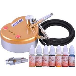   Airbrush Air Compressor Paint Kit Makeup Tattoo Ink Hobby US Beauty