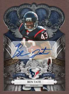 2010 Crown Royale #215 Ben Tate Houston Texans Rookie Autograph #d 