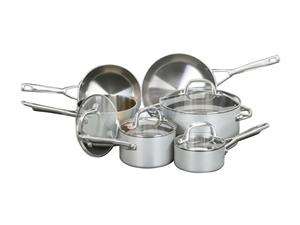    Anolon Chef Clad Stainless Steel 10 Piece Cookware Set