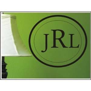  Elegance Monogram Wall Decal Size 28 H, Color Dark 