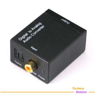 Digital SPDIF Optical to Analog RCA Audio Converter  