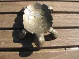 Vintage Solid Brass Turtle Soap Dish 4 1/2  