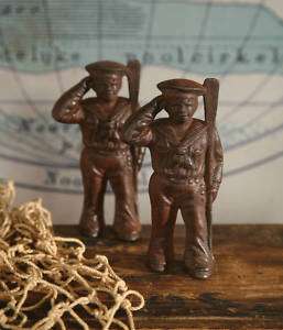 Vintage Style Antique Reproduction Cast Iron Sailor Paperweight 