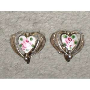 Vintage Sorrento Heart Shaped Sterling Silver 925  Filigree w 