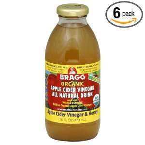 Bragg Apple Cider Vinegar Drink, Apple Cider Vinegar & Honey, 16 