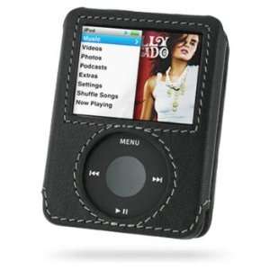  Apple iPod Nano 3rd Leather Sleeve Case w/ Neck Strap (Black) Cell 