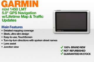   1450 LMT 5.0 GPS Navigation w/ Lifetime Map & Traffic 010 00810 25