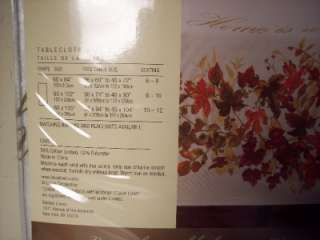 LENOX TABLE LINEN $100 FALL HOME IS WHERE THE HEART IS 60 X 102  