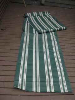 vtg 40s Striped Tent Canvas Awning Fabric Material 52  