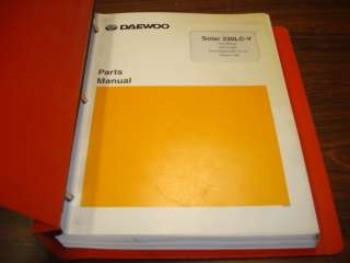 Daewoo Solar 330LC V Excavator Parts Catalog Manual  