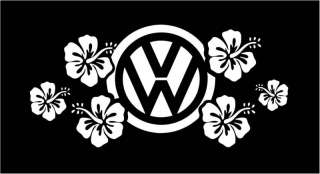 VW beetle volkswagen bug hibiscus decal sticker hawaii  