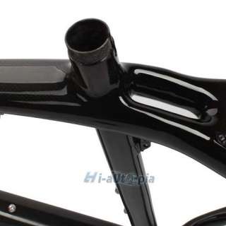 Full Carbon 26er Mountain Bike Bicycle MTB Frame 20 & Fork 52mm Black 