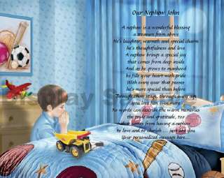 Gift For Nephew Personalized Poem Birthday Or Christmas Gift Bedtime 