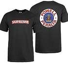   Powell Peralta T Shirt Bones Brigade Supreme Tee Shirt Black Large