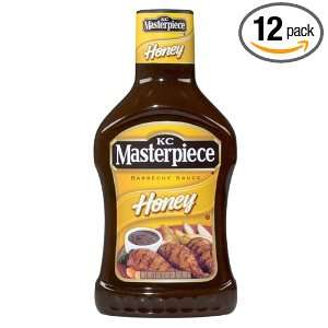 KC Masterpiece Honey BBQ Sauce, 18 Ounce Plastic Bottle (Pack of 12 