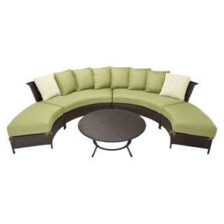 Thornquist 5 Piece Wicker Patio Sectional Seating Furniture Set.Opens 