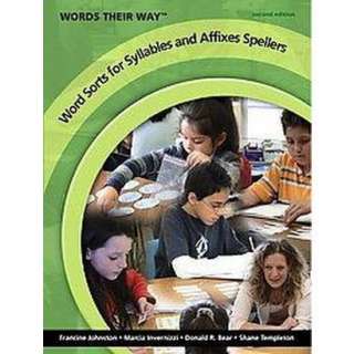 Word Sorts for Syllables and Affixes Spellers (Paperback).Opens in a 