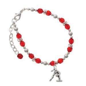   Balance Beam Red Czech Glass Beaded Charm Bracelet [Jewelry] Jewelry