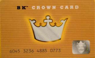BURGER KING Gift Card COLLECTIBLE NO VALUE  