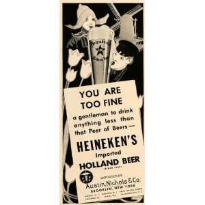  1937 Ad Heineken Holland Beer Austin Nichols Alcohol 