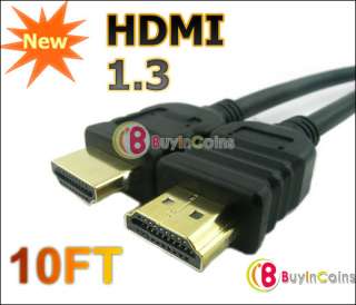 Premium 1.3 Gold 10ft HDMI Cable For PS3 1080P HDTV 3m  
