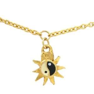 Belly Chain 14k Gold Plated with Ying Yang Charm