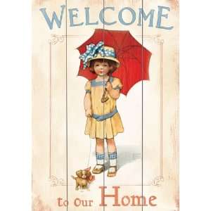  Welcome to Our Home Vintage Wood Sign 