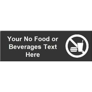  No Food Nor Beverages Symbol Sign Trumpeteur Frosted, 12 