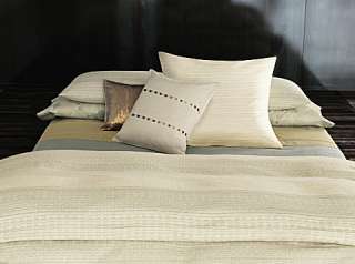 Calvin Klein Home Double Row Card Queen Fitted Sheet  Straw 