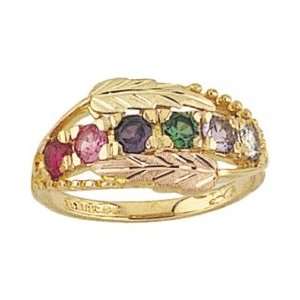  Black Hills Gold Mothers Ring   5 stones   G908 Jewelry