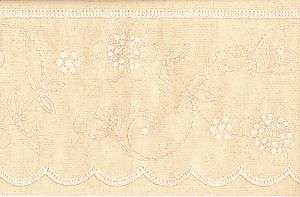 Waverly Colonial Candlewick Stitchery Embroidery Wallpaper Border 