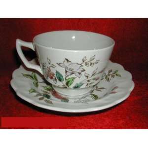 Booths Flowerpiece #A8064 Cups & Saucers 