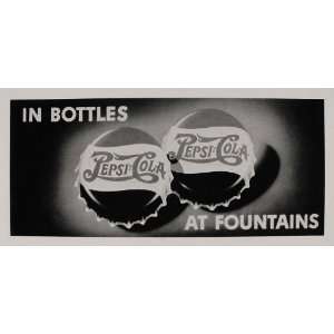  1947 Print Pepsi Cola Bottle Caps Lou Chap Poster Ad 