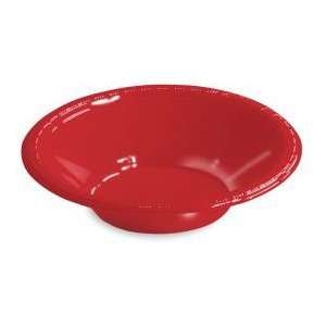  Premium 12 oz Plastic Bowls, Red