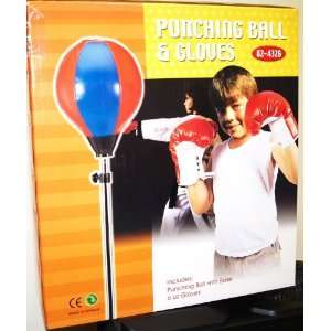   Boxing Sports Set With Gloves Punching Ball Bag Kids Toy Toys & Games