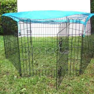 48 Black Exercise Pen Fence Dog Crate Cat Cage Kennel  