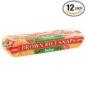 Brown Rice Snaps, Salsa with Organic Brown Rice, 3.5 Ounce Packs (Pack 