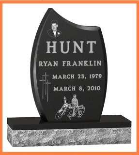 Cemetery Monument Custom Laser Etched Design Headstone  