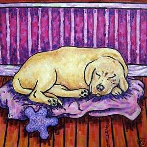 GOLDEN RETRIEVER SLEEPING animal dog art ceramic tile  