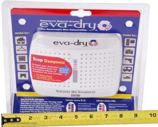 NEW Eva Dry Brand Portable Dehumidifier Model EDV 300 Mini White 