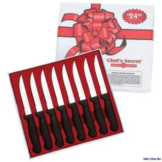 Chefs Secret 8pc Steak Knife Sets WHOLESALE LOT 18 024409003585  