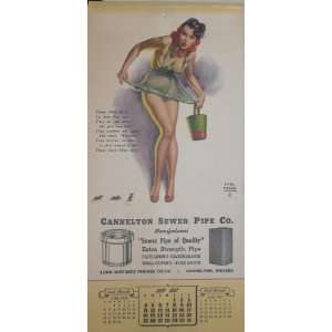  May 1947 Calendar Pin Up Girl, Artist Earl Moran 