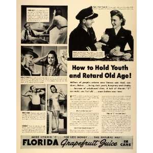  1942 Ad Canned Florida Grapefruit Juice Pilot Beall 