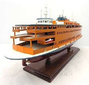Staten Island Ferry Wood Model Cruise Ship 24 NEW  
