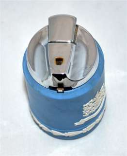   Blue & White Jasperware Table Lighter W/ City of London Crest  