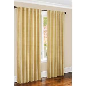  Canopy Chenille Stripe Drapery 1 Panel, Soft Gold 